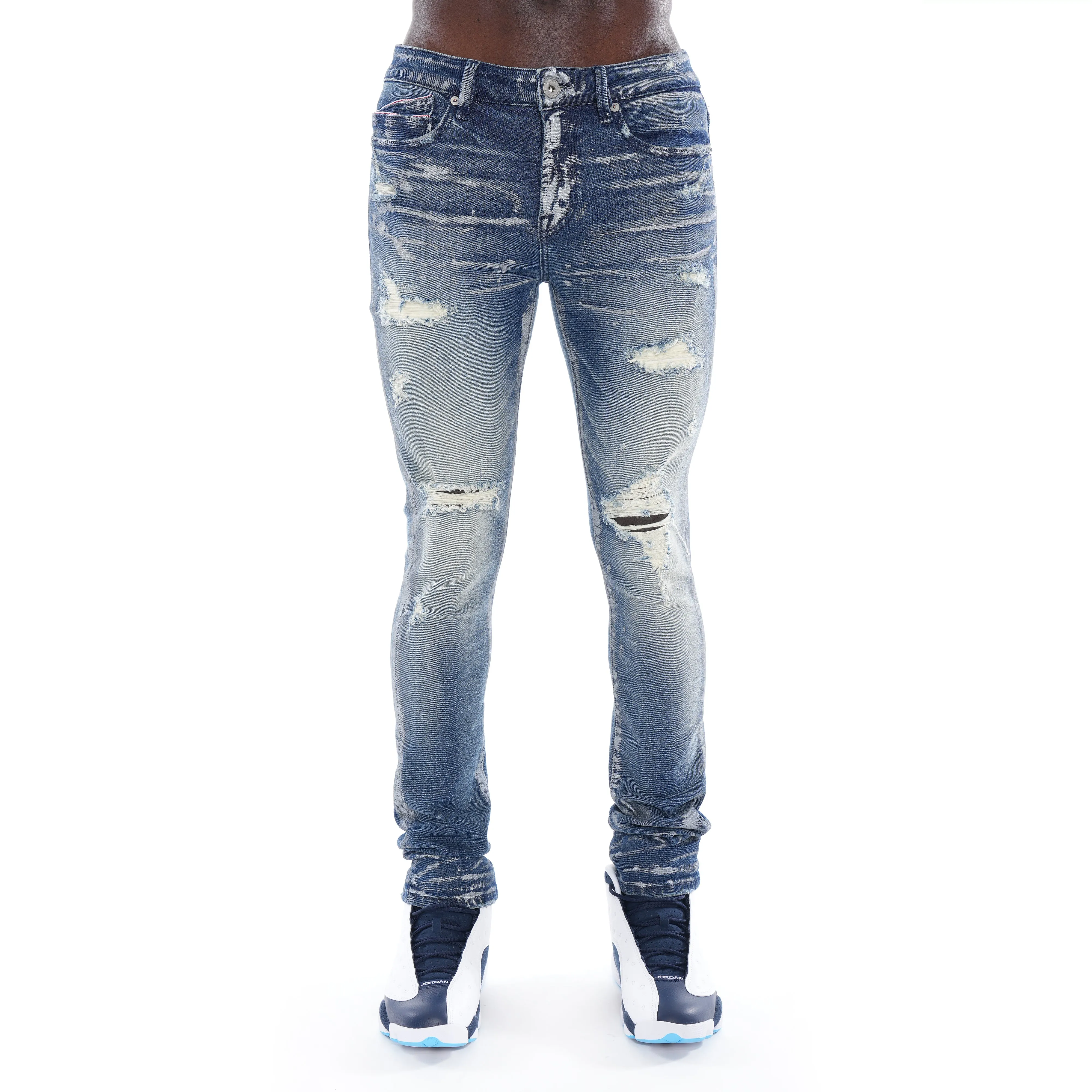 PUNK SUPER SKINNY IN BLUE STREAK