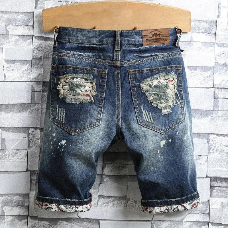 Retro Rip Denim Shorts