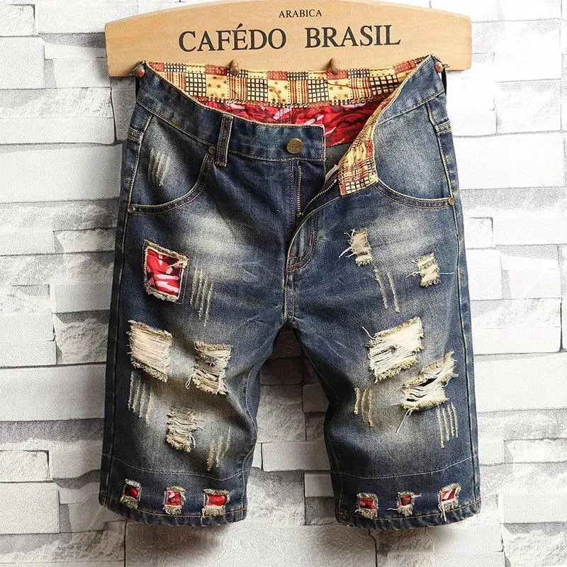 Retro Rip Denim Shorts