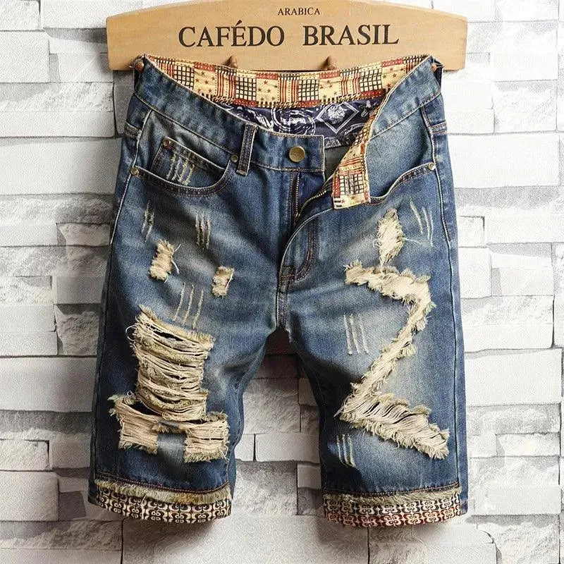 Retro Rip Denim Shorts