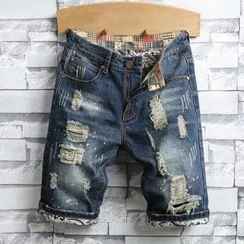 Retro Rip Denim Shorts