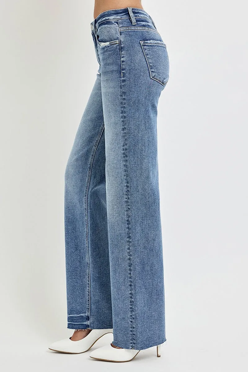 RISEN Julia High Rise Straight Leg Jeans with Pockets