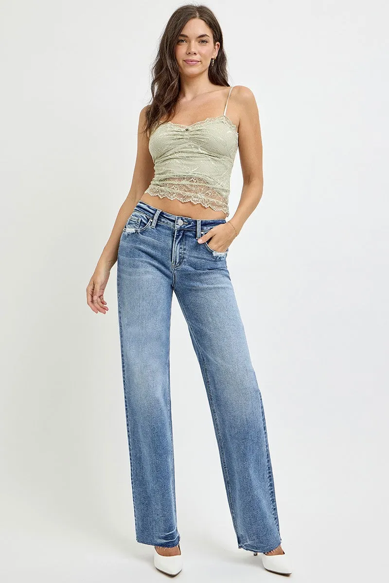 RISEN Julia High Rise Straight Leg Jeans with Pockets