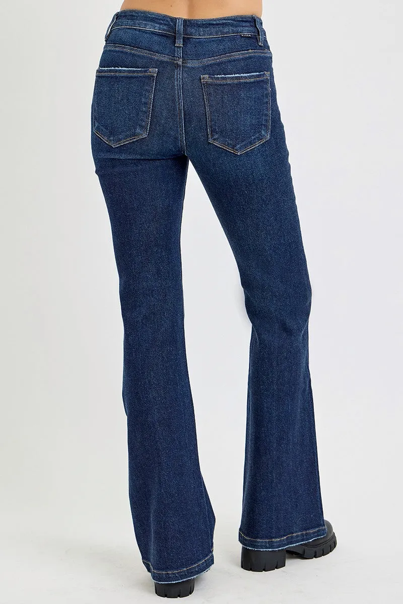 RISEN Marla High Rise Flare Jeans with Pockets