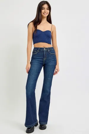 RISEN Marla High Rise Flare Jeans with Pockets