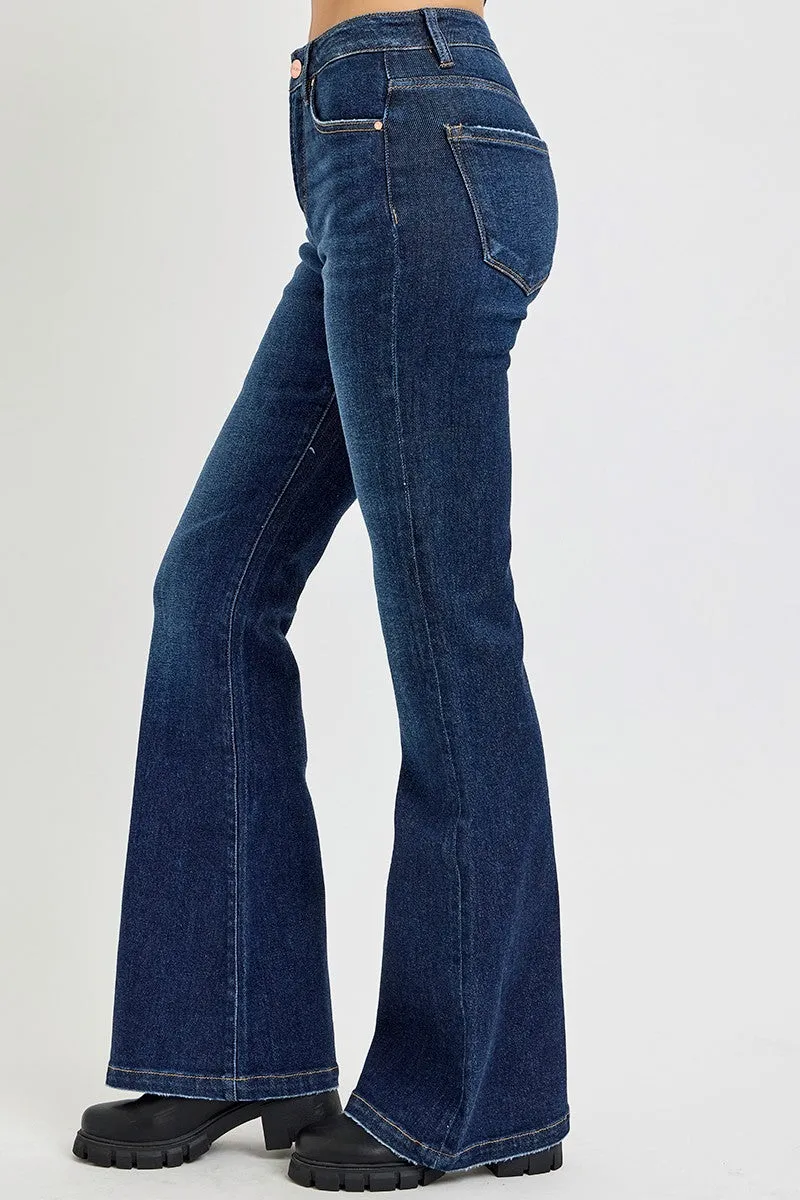 RISEN Marla High Rise Flare Jeans with Pockets