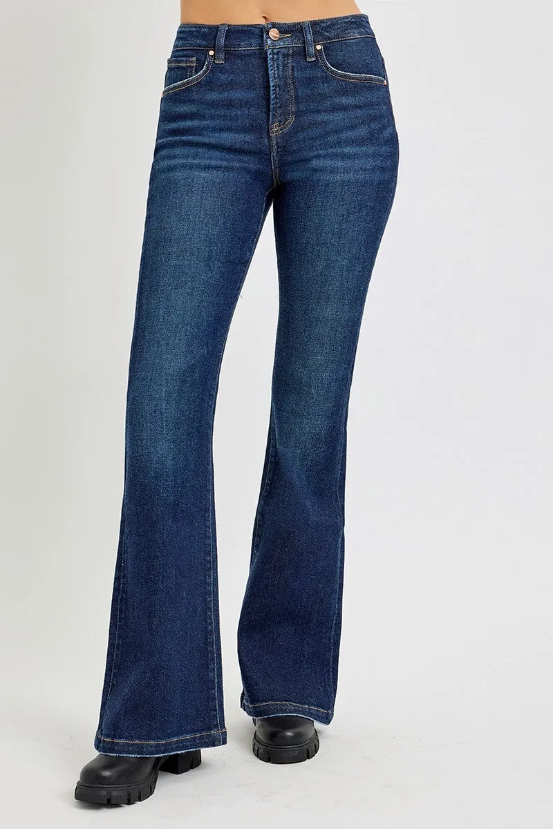 RISEN Marla High Rise Flare Jeans with Pockets