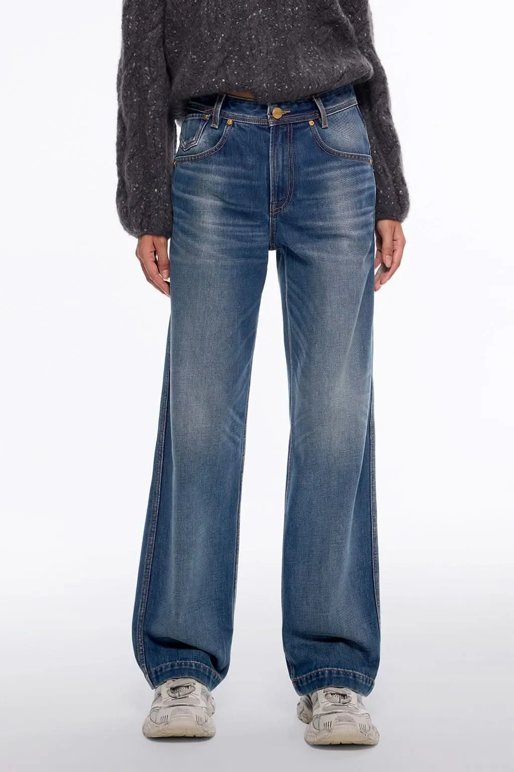 Straight-Leg Mid-Rise Jeans