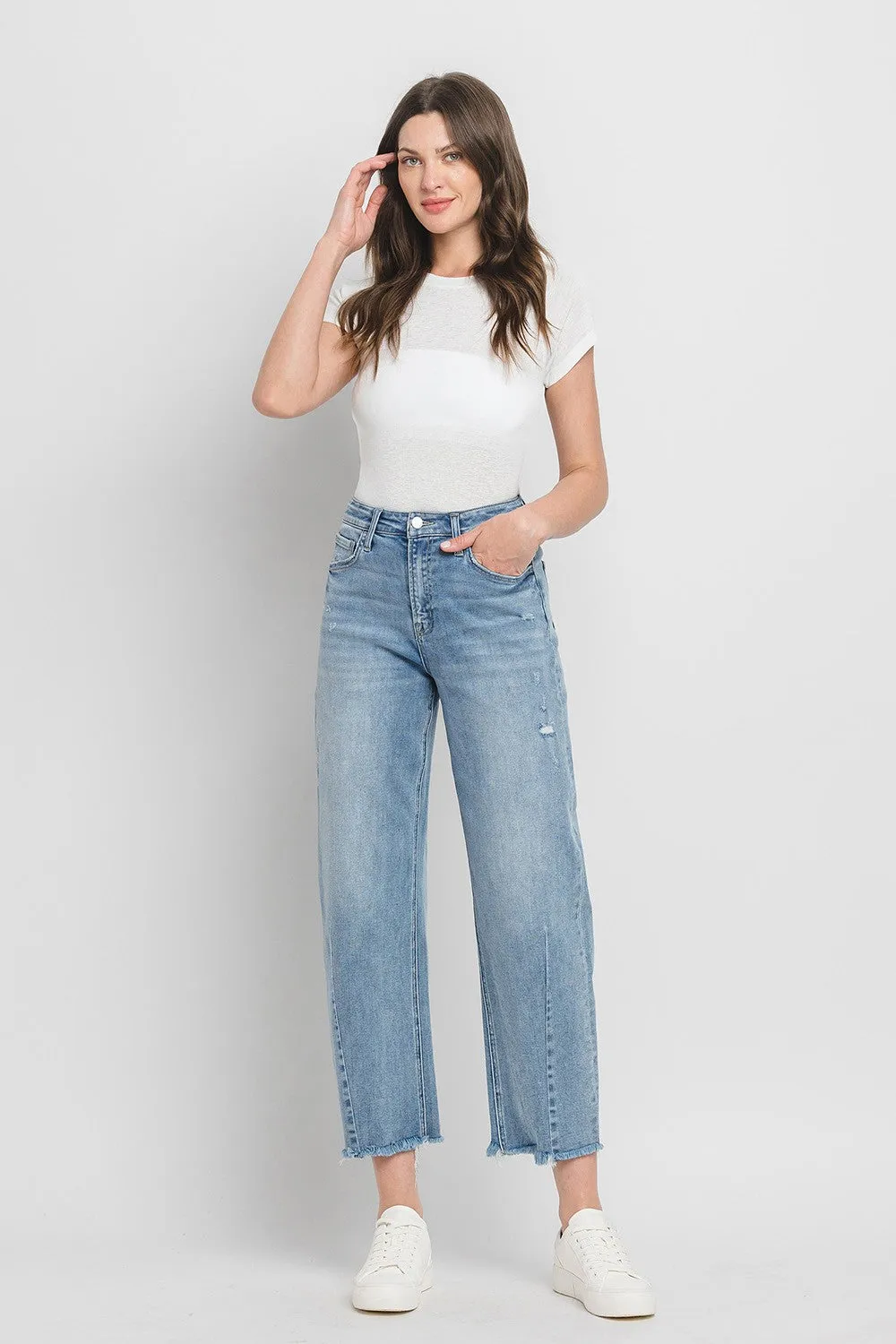 SUPER HIGH RISE BARREL JEANS