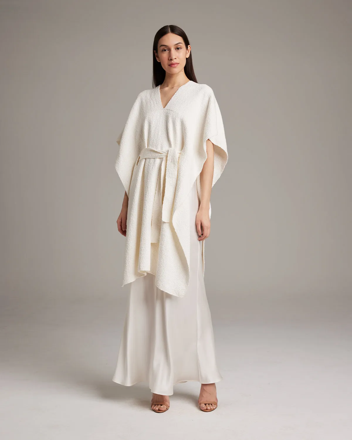 Textured Cotton Solid Kaftan