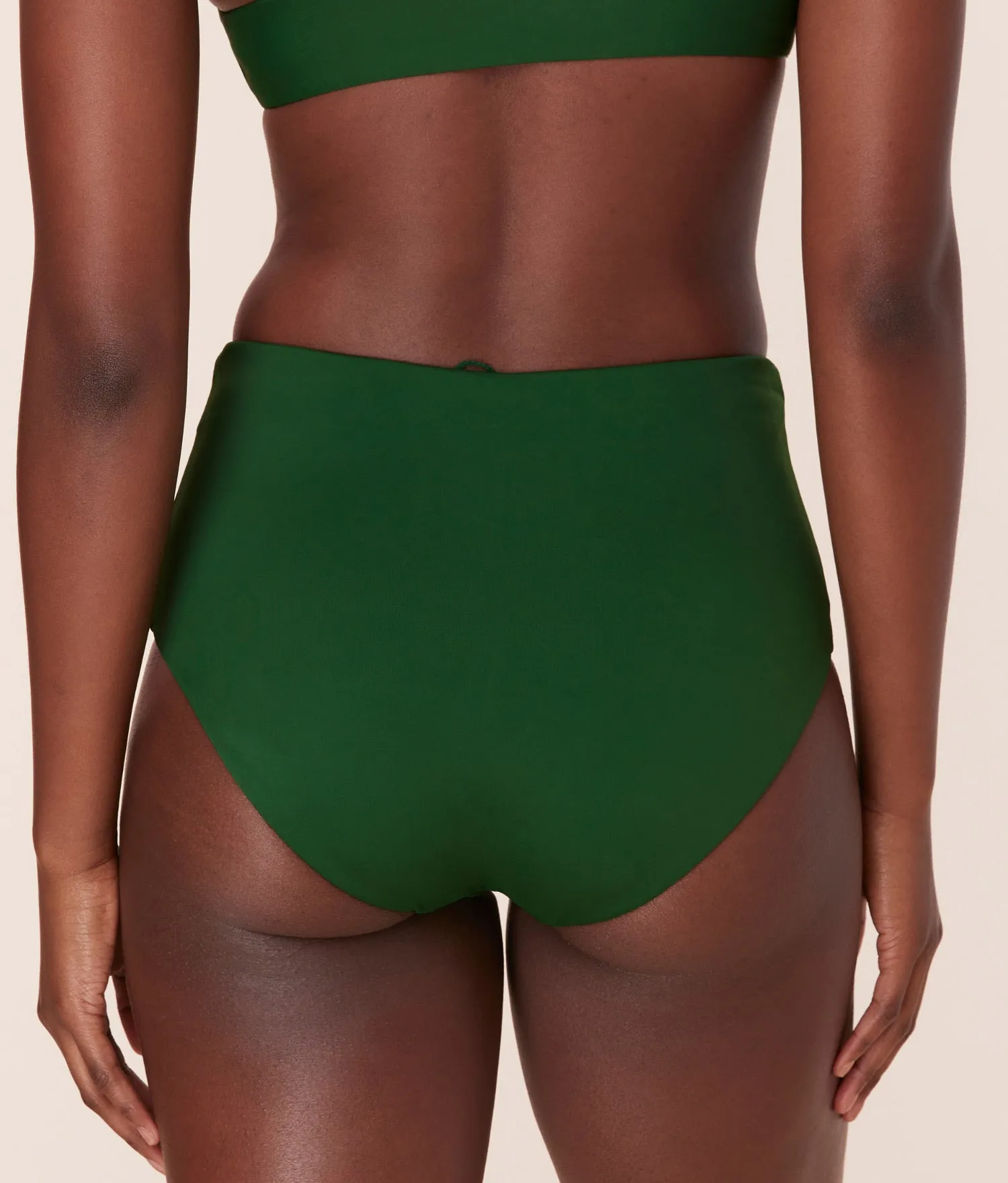 The High Waisted Bottom - Eco Nylon - Pesto