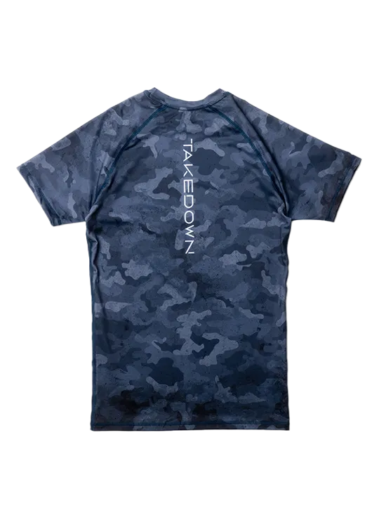 Urban Camo Short-Sleeve Rashguard - Navy