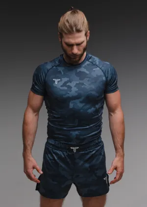 Urban Camo Short-Sleeve Rashguard - Navy