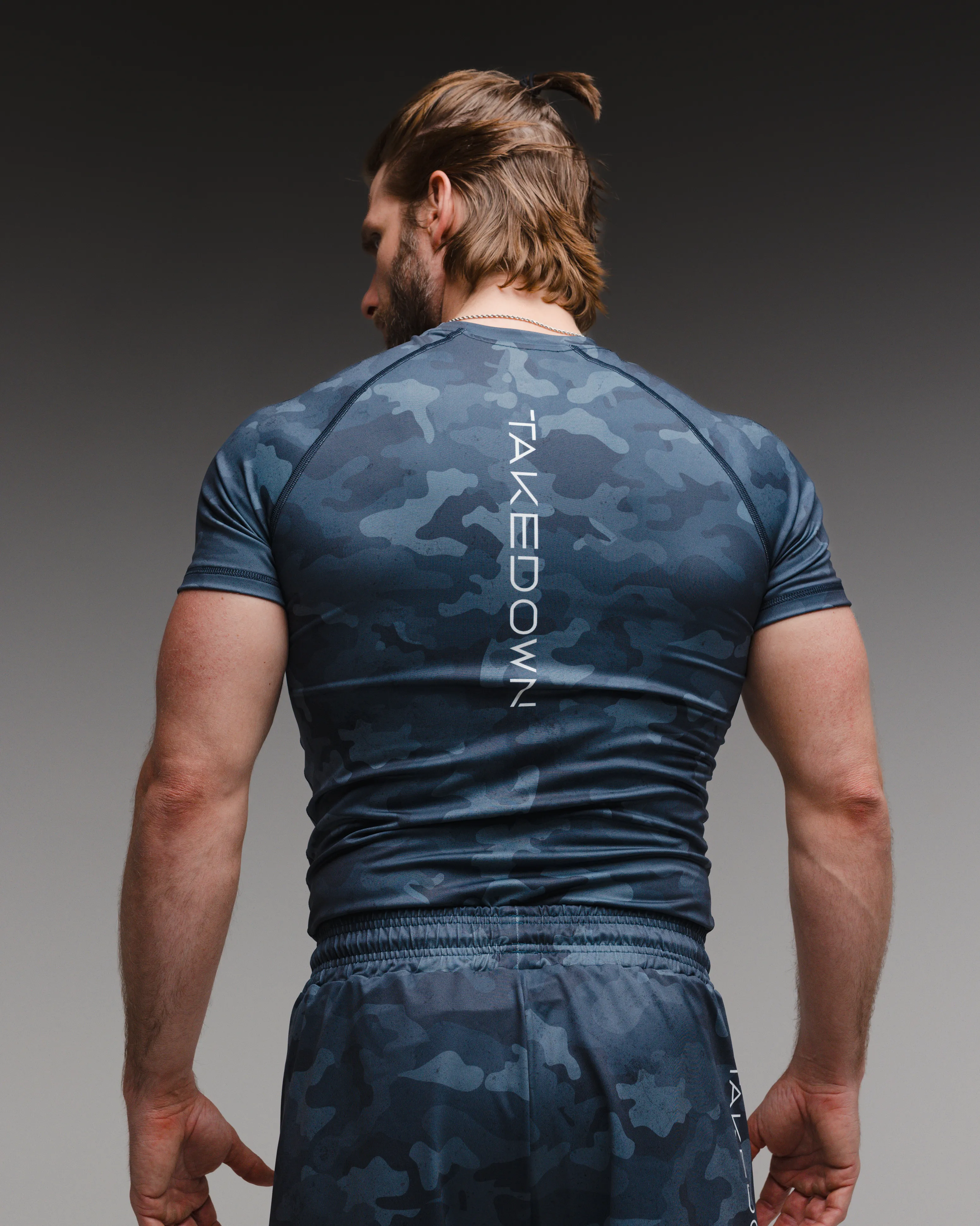 Urban Camo Short-Sleeve Rashguard - Navy