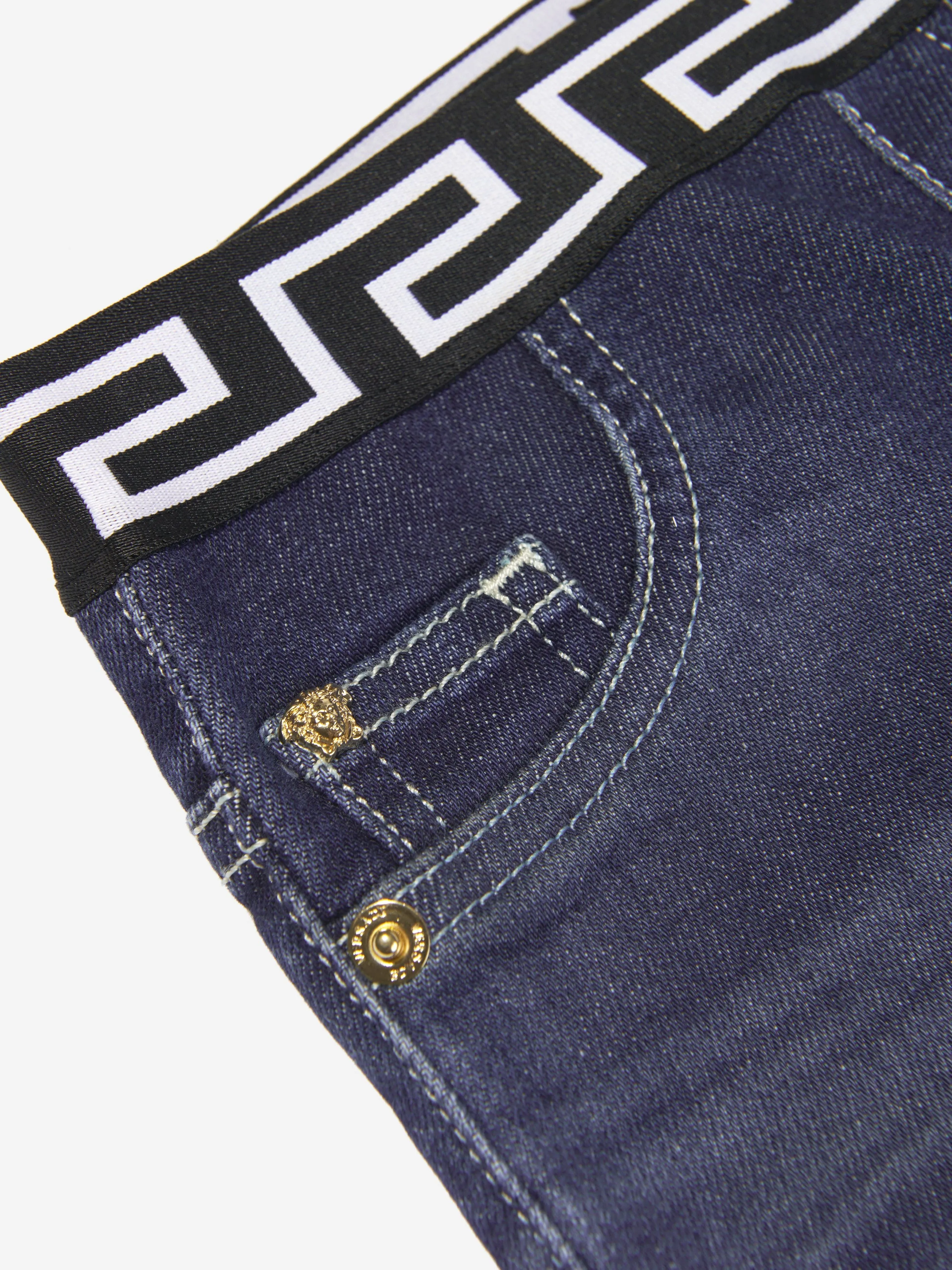 Versace Baby Boys Slim Fit Jeans in Blue