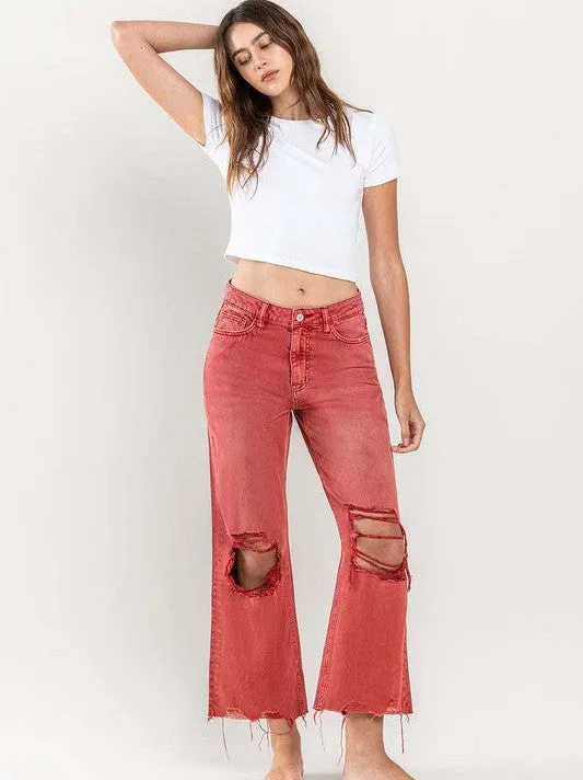 VERVET By Flying Monkey 90s Vintage Crop Flare Jeans | Bossa Nova