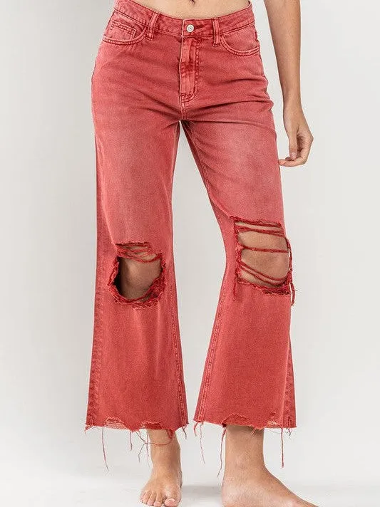 VERVET By Flying Monkey 90s Vintage Crop Flare Jeans | Bossa Nova