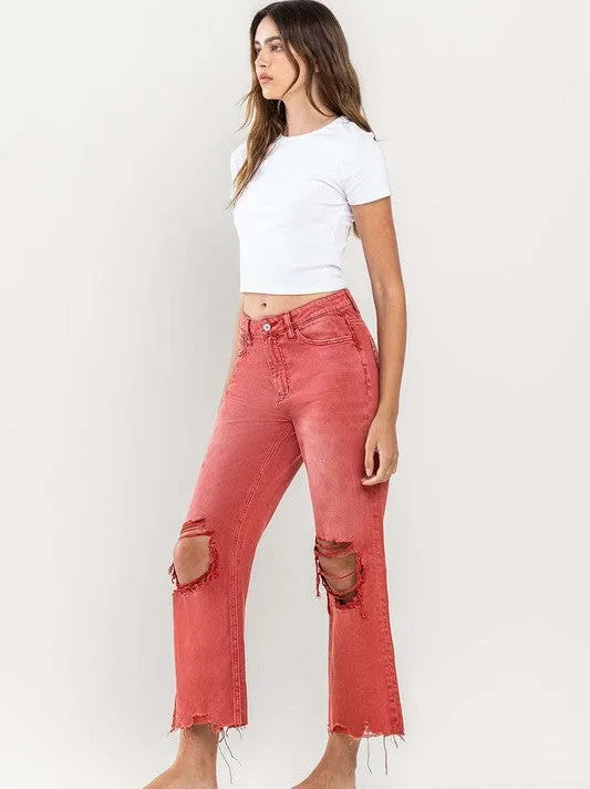 VERVET By Flying Monkey 90s Vintage Crop Flare Jeans | Bossa Nova