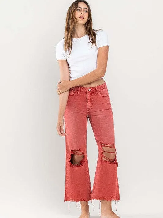 VERVET By Flying Monkey 90s Vintage Crop Flare Jeans | Bossa Nova