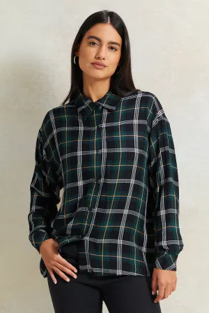 Women Black Checkered Shirt