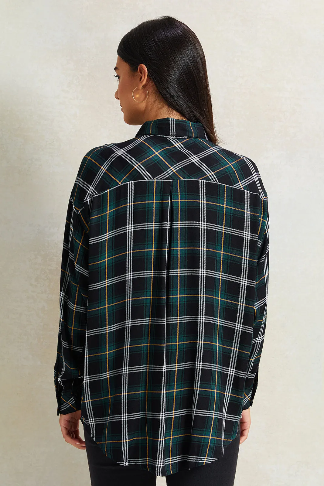 Women Black Checkered Shirt